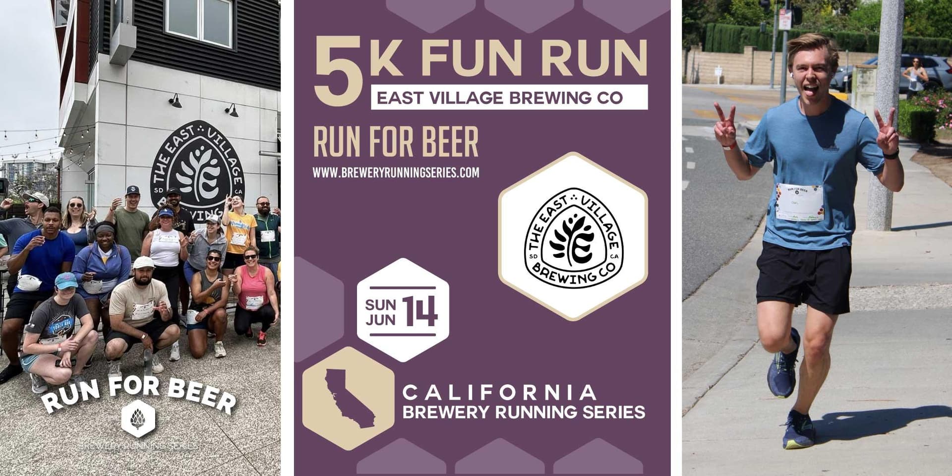 5K Fun Run x East Village Brewing Co | CA Brewery Running Series