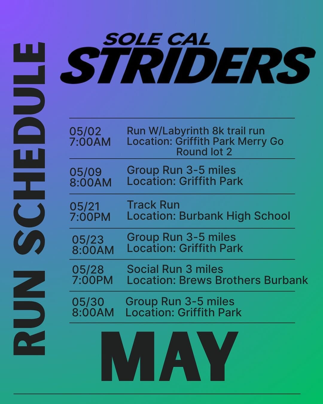 SoleCal Striders Run Club